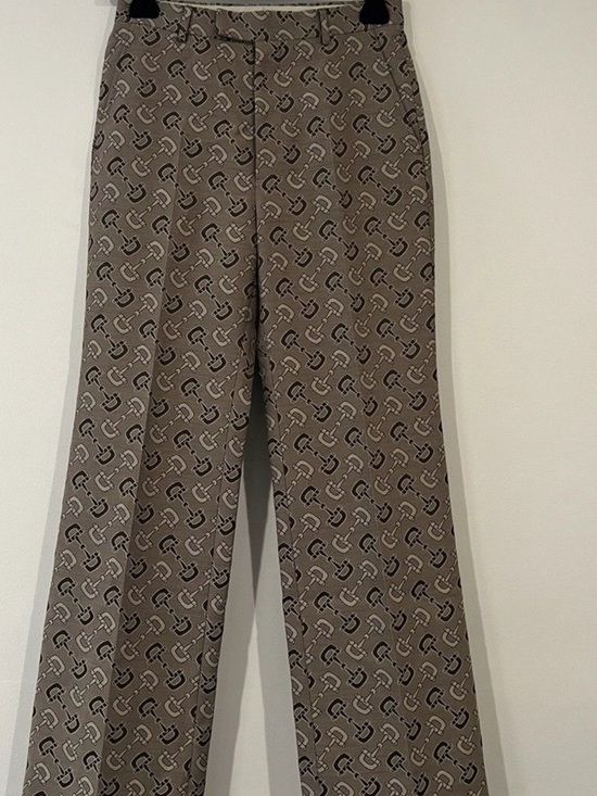 Gucci Other - Gucci Taupe Brown Monogram Pattern Men's Dress Pants